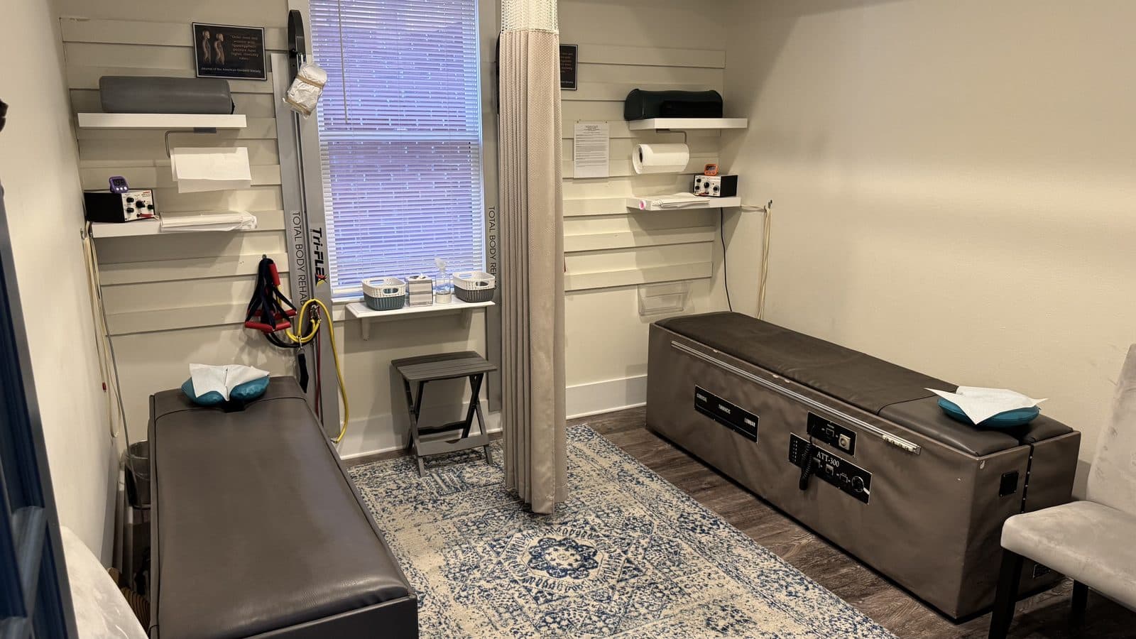 Treatment room where accident and injury patients are cared for